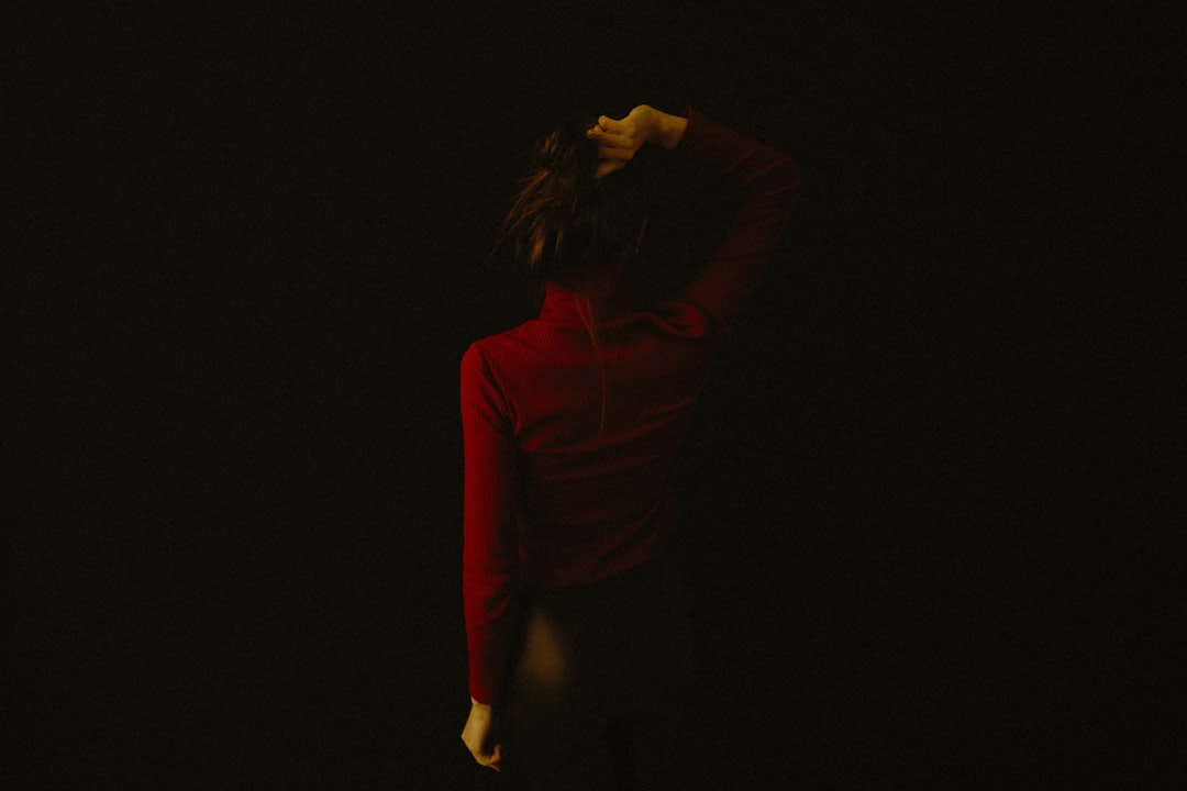 red long-sleeved shirt